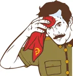 hammer_and_sickle joseph_stalin meta:highres soviet_union sweating uniform wew // 2271x2380 // 266KB