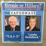 2016 bernie_sanders clinton comparison election glasses hillary_clinton laborwave music nickleback social_democracy united_states vaporwave // 540x528 // 73KB