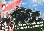 aircraft airplane armored_fighting_vehicle joseph_stalin laborwave meta:absurdres meta:highres red_army soviet_union tank vaporwave war world_war_ii // 3600x2575 // 793KB