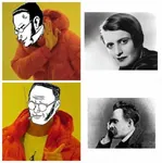 anarchism ayn_rand capitalism drake egoism friedrich_nietzsche glasses libertarianism max_stirner objectivism philosophy // 619x624 // 90KB