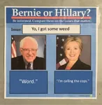 2016 bernie_sanders clinton comparison drugs election glasses hillary_clinton marijuana snitch social_democracy united_states // 583x601 // 90KB