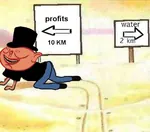 bourgeoisie capitalism desert hat porky profit sign water // 604x533 // 35KB