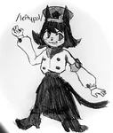 black_hair catgirl character:alunya scarf site:leftypol // 1975x2327 // 591KB