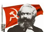 bayonet flag hammer_and_sickle karl_marx marxism red_flag weapon // 713x509 // 62KB