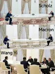 emmanuel_macron olaf_scholz russia russian_federation table vladimir_putin wang_yi // 768x1024 // 116KB