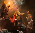 art china friedrich_engels joseph_stalin karl_marx leon_trotsky mao_zedong maoism marxism marxism_leninism meta:painting soviet_union vladimir_lenin // 1080x994 // 100KB