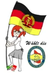 anime cdu die_linke female flag german_democratic_republic german_text germany red_hair spd // 463x680 // 178KB