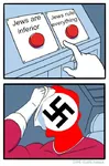 antisemitism button conspiracy fascism jew nazi racism swastika // 460x696 // 52KB