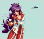 alien artist:hardkoba breasts catgirl character:political_ideology_catgirls character:posadism_catgirl flying_saucer glasses gold large_breasts meta:absurdres meta:highres posadism purple_hair valentina_hieronymus_newton // 5626x4959 // 2.2MB