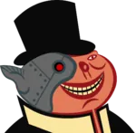 bourgeoisie capitalism hat meta:transparent_background porky robot transhumanism // 1120x1095 // 104KB