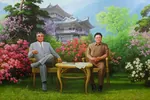 art juche kim kim_il_sung kim_jong_il korea korea_dpr meta:painting // 1920x1280 // 782KB