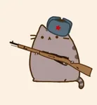 cat gun meta:lowres mosin-nagant pusheen red_army red_star rifle soviet_union star ushanka weapon // 245x267 // 8.7KB