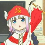 1:1_aspect_ratio anime dragon hammer hammer_and_sickle miss_kobayashi's_dragon_maid // 1200x1200 // 111KB