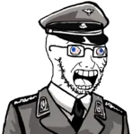 fascism germany glasses meta:transparent_background nazi nazi_germany soyboy uniform wojak // 651x663 // 191KB