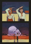 anime asuka ikari_shinji neon_genesis_evangelion pioneer salute soviet_union vladimir_lenin // 1127x1600 // 241KB