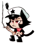 artist:ppdppl black_hair catgirl character:alunya character:political_ideology_catgirls cigarette meta:transparent_background red_eyes site:leftypol smoking // 459x556 // 166KB