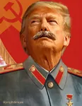 donald_trump hammer_and_sickle joseph_stalin moustache uniform // 744x960 // 137KB