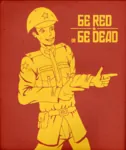 be_red_or_be_dead better_dead_than_red better_red_than_dead faux_cyrillic point poster red_star soldier soviet_union star uniform // 862x1024 // 1.1MB