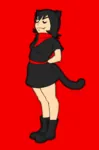 black_hair catgirl character:alunya scarf smuggoddess // 680x1026 // 127KB