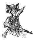 anthro feline furry gun kalashnikov rifle rocket_launcher rpg rpg-7 soviet_union weapon zootopia // 984x1280 // 243KB