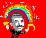 hammer_and_sickle joseph_stalin meta:lowres rainbow soviet_union // 300x250 // 39KB