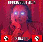 decolonialism deep_fried glowing_eyes houria_bouteldja impact_font national_bolshevism nazbol_gang x_gang // 685x670 // 10KB