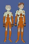 anime ayanami_rei bodysuit female ikari_shinji male neon_genesis_evangelion soviet_union // 1447x2160 // 417KB