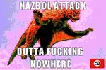 deep_fried godzilla impact_font kaiju national_bolshevism nazbol_gang x_gang // 900x600 // 21KB