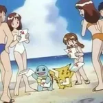 anime beach hammer_and_sickle newspaper pikachu pokemon squirtle // 540x540 // 45KB