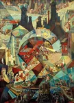 1927 art artist:heinrich_vogeler azerbaijan baku caucasus crescent meta:absurdres meta:highres meta:painting soviet_union star // 2657x3698 // 3.4MB