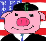 bourgeoisie capitalism dollar hat money ms_paint pig porky united_states // 555x499 // 28KB