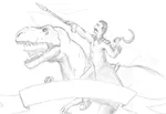 art banner dinosaur drawing joseph_stalin reptile scalie sickle soviet_union spear t-rex weapon wip // 900x616 // 62KB