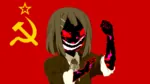 angry dark_wojak hammer_and_sickle hirasawa_yui k-on meta:highres raised_fist red_star soviet_union star we_can_do_it wojak // 2560x1440 // 690KB