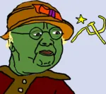 glasses hammer_and_sickle hat meta:lowres nadezhda_krupskaya old pepe soviet_union // 452x401 // 41KB