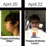 adolf_hitler birthday chad fascism germany nazi nazi_germany site:leftypol site:pol soviet_union soyjak vladimir_lenin wojak // 594x600 // 48KB