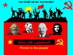 che_guevara flag friedrich_engels hammer_and_sickle karl_marx red_flag red_star star sun vladimir_lenin weapon // 737x556 // 74KB