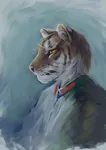 anthro art china furry lion red uniform // 849x1200 // 690KB