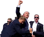 2024 assassination donald_trump election meta:transparent_background president raised_fist united_states // 178x150 // 31KB