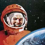 cosmonaut earth globe orbit planet smile soviet_union space // 1102x1103 // 190KB