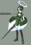 anime armored_fighting_vehicle halo hammer_and_sickle mecha_musume monocle soviet_union spear t-80 tank weapon // 700x1000 // 102KB