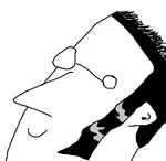 anarchism doodle drawing egoism glasses max_stirner meta:monochrome meta:tagme minimalist ms_paint // 506x494 // 17KB