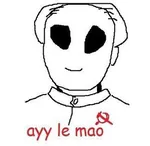 alien ayy_lmao china hammer_and_sickle mao_zedong maoism meta:lowres posadism // 326x318 // 13KB