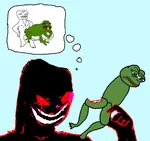 angry cannibalism crying dark_wojak pepe sad wojak // 1308x1233 // 119KB