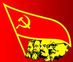 friedrich_engels glasses hammer_and_sickle karl_marx leon_trotsky marxism meta:lowres soviet_union trotskyism vladimir_lenin // 450x387 // 109KB