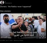 arab genocide meta:screencap nakba palestine racism site:twitter tweet west_asia zionism zionist_regime // 581x538 // 441KB