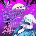 1:1_aspect_ratio karl_marx laborwave marijuana marxism vaporwave // 640x640 // 72KB