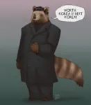 anthro furry juche kim kim_jong_un korea korea_dpr raccoon // 1116x1280 // 1.2MB