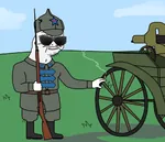 bolshevik boomer budyenovka field gun red_army rifle soviet_union tachanka weapon wojak // 1000x861 // 154KB