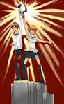 anime hammer_and_sickle soviet_union statue symbol worker_and_kolkhoz_woman // 550x900 // 405KB