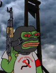 angry armband capitalism guillotine gun hammer_and_sickle kalashnikov mask pepe rifle smash weapon // 770x1000 // 575KB